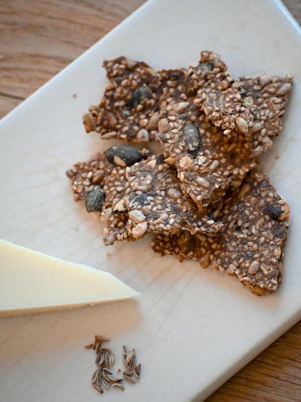 crackers graines courges fenouil lin bio