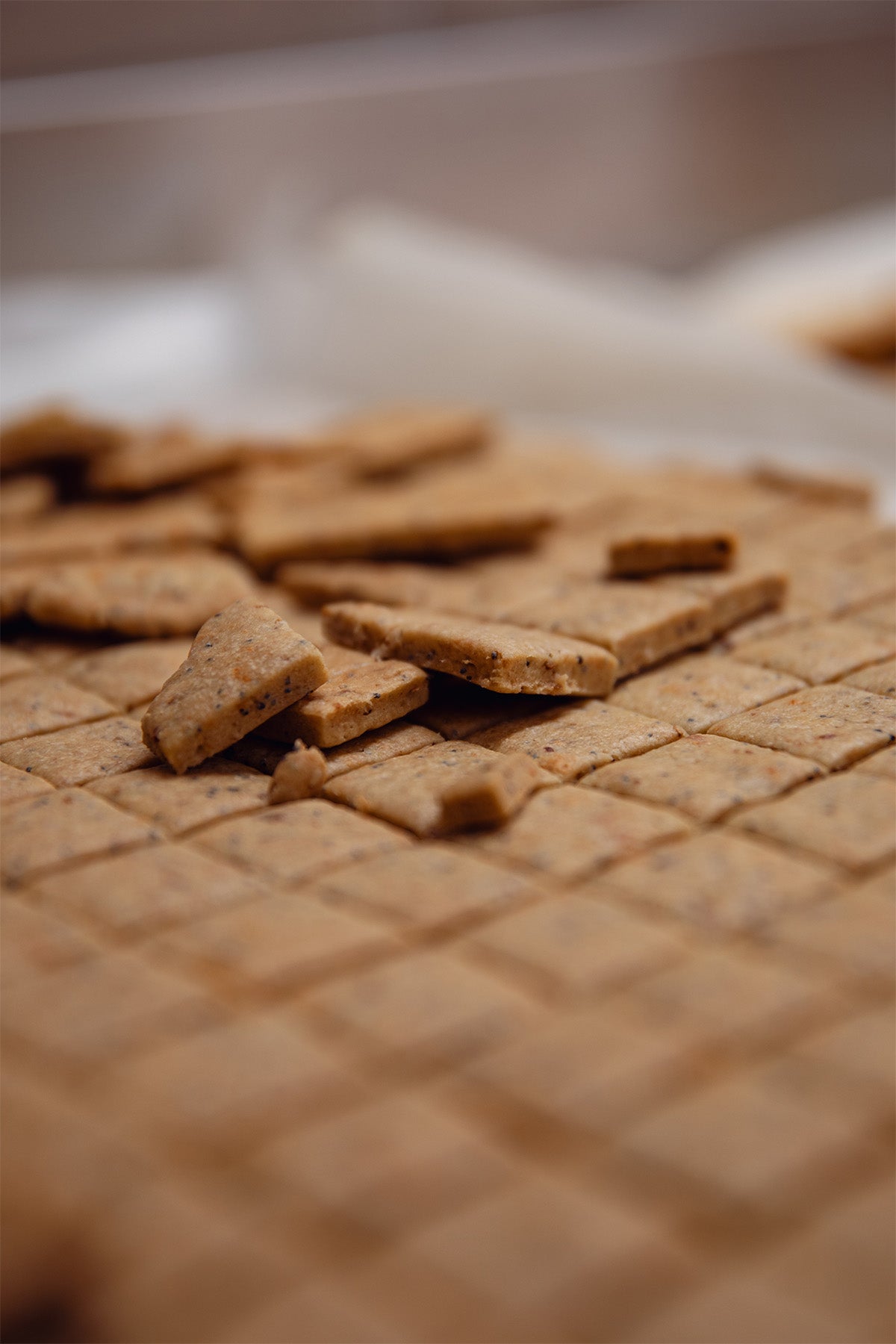 Biscuits au sésame sortis du four