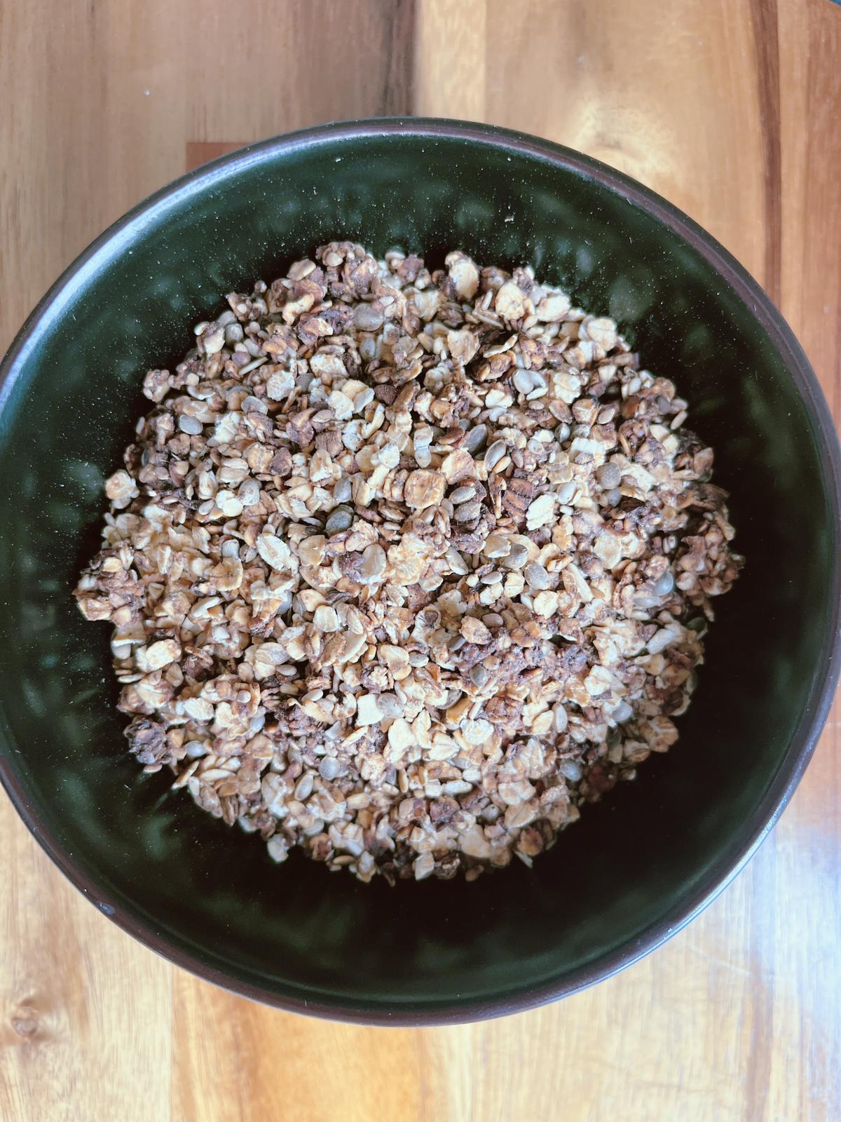 Granola salé au chanvre