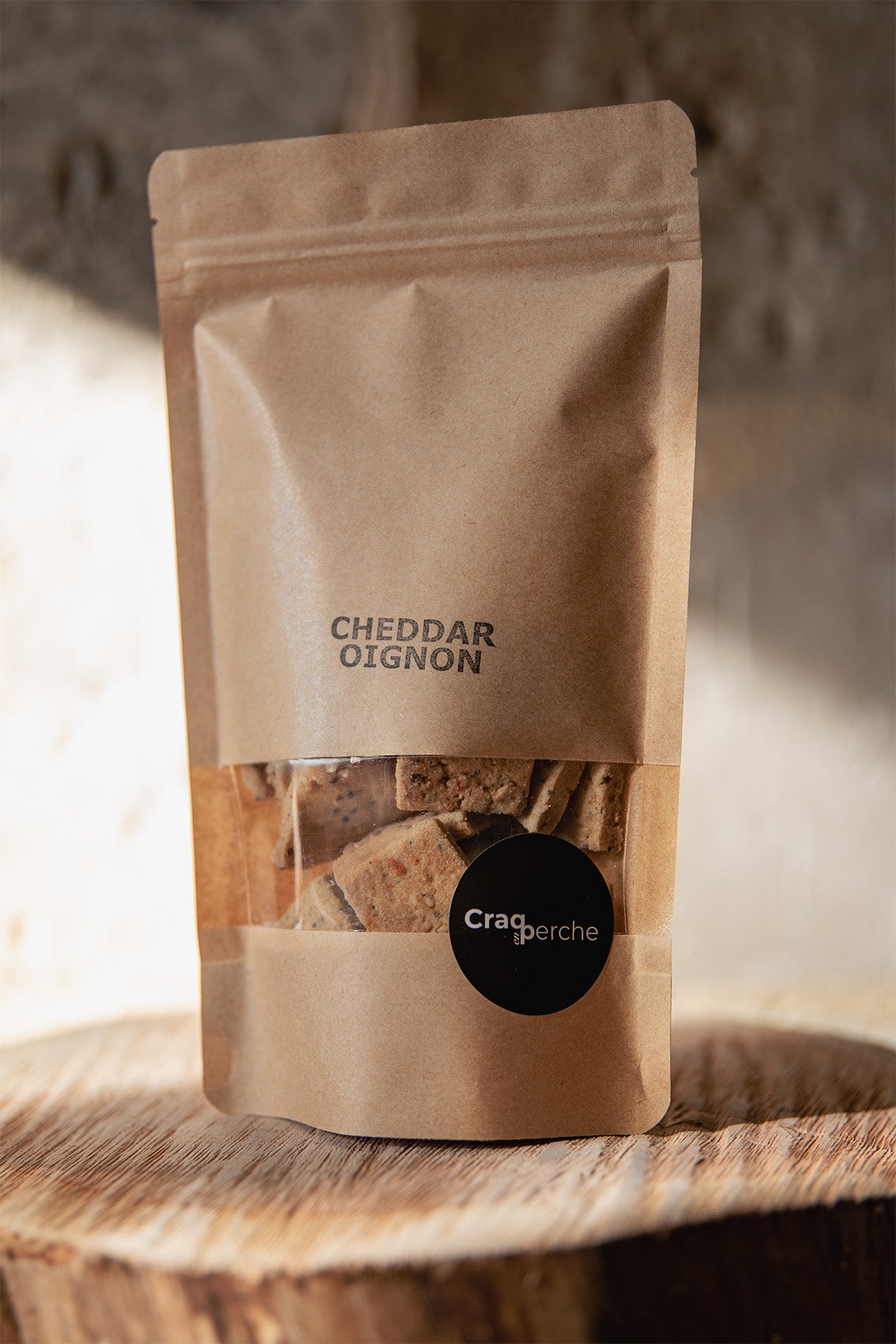 Sachet de biscuits Cheddar Oignons fabriqués dans le Perche
