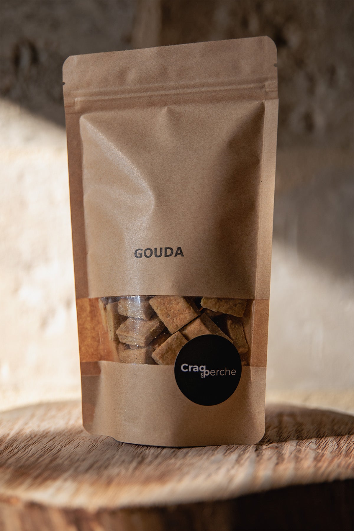 Sachet de biscuits au Gouda Normand fabriqués dans le Perche