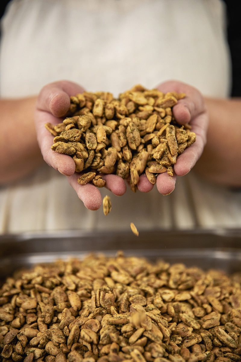 cacahuètes ail et romarin fabriquées artisanalement dans le Perche