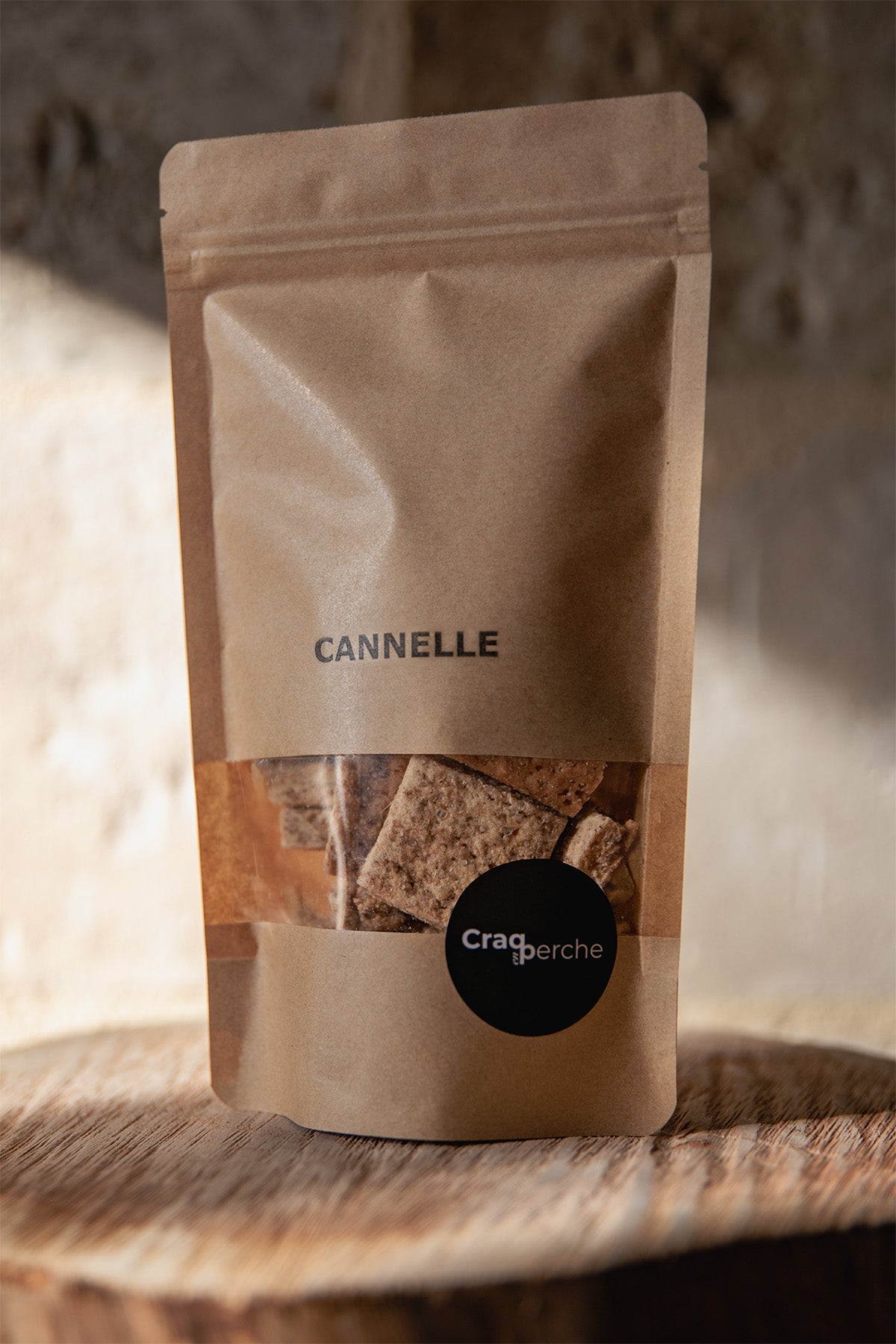 Sachet de biscuits à la cannelle fabriqués à Belforet en Perche
