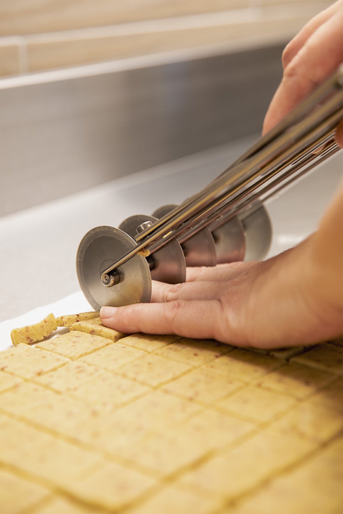 Préparation des biscuits salés